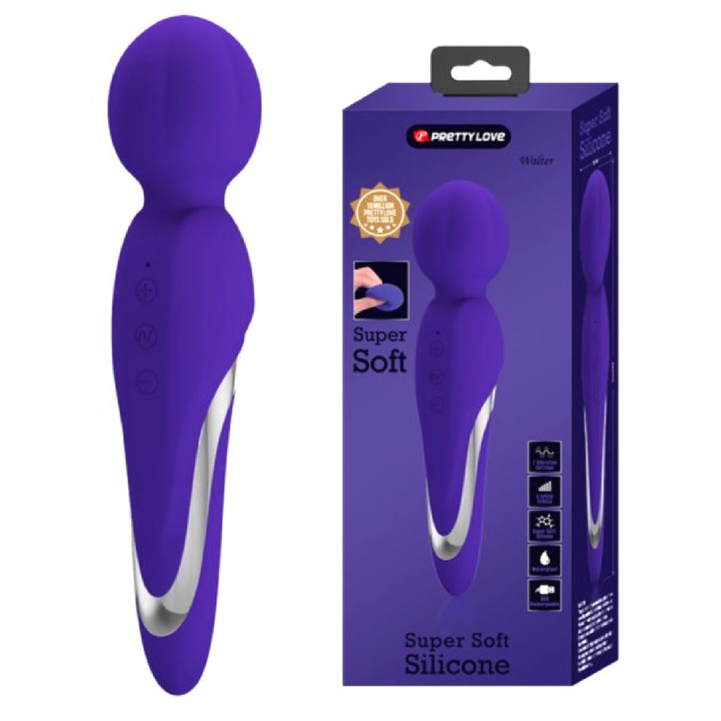 Walter Super Soft Silicone Wand - Violet BI-014622-3 6959532334777 from EdgingWarehouse.com where we sell the best male sex toys and fleshlight type strokers for masturbation, edging and gooning and other men's health and sexual wellness items.