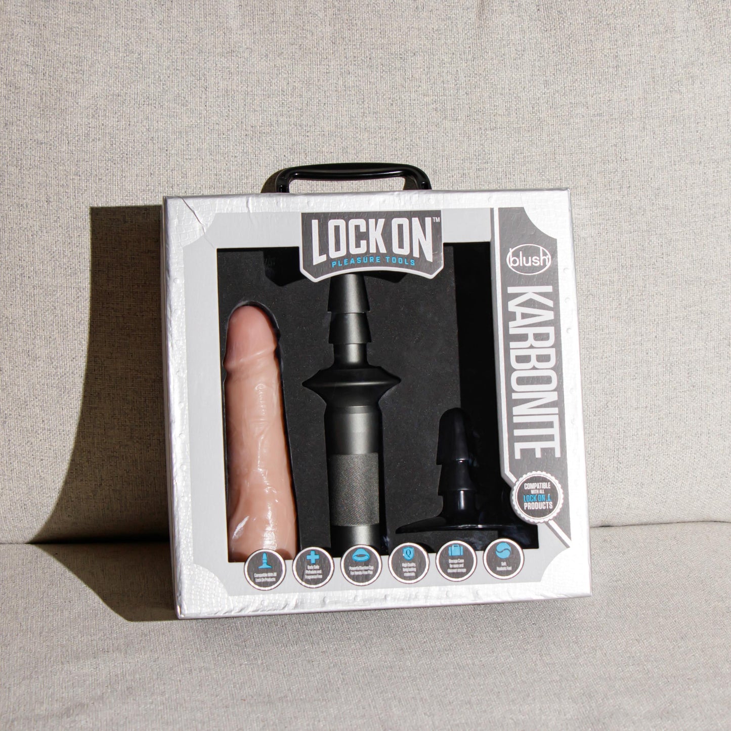 Lock on - Karbonite - Vanilla BL-31373 819835027768 from EdgingWarehouse.com where we sell the best male sex toys and fleshlight type strokers for masturbation, edging and gooning and other men's health and sexual wellness items.