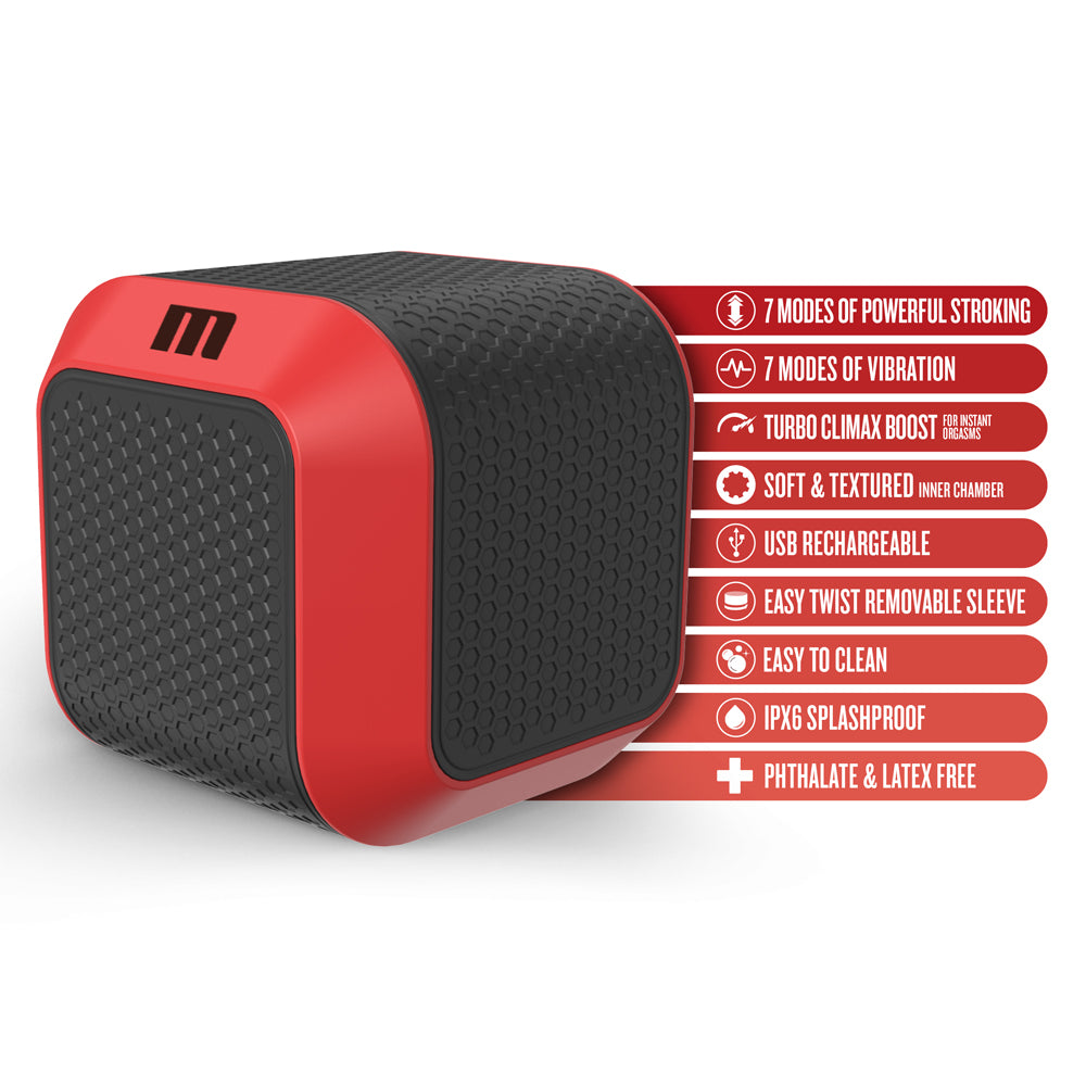 M for Men - Slambox - Red BL-83608 810138370285 from EdgingWarehouse.com where we sell the best male sex toys and fleshlight type strokers for masturbation, edging and gooning and other men's health and sexual wellness items.