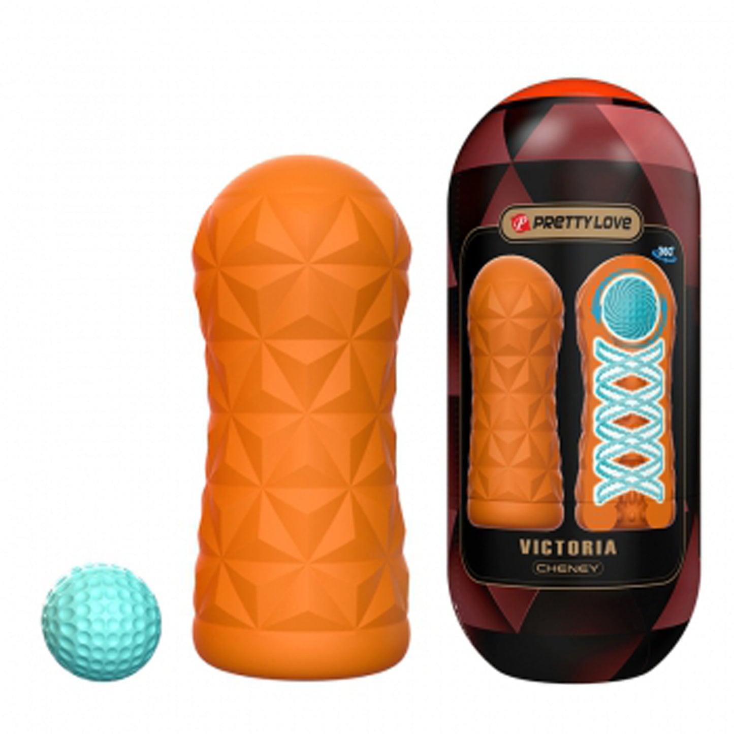 Victoria Masturbator - Orange BM-009229T6-1 6959532335422 from EdgingWarehouse.com where we sell the best male sex toys and fleshlight type strokers for masturbation, edging and gooning and other men's health and sexual wellness items.
