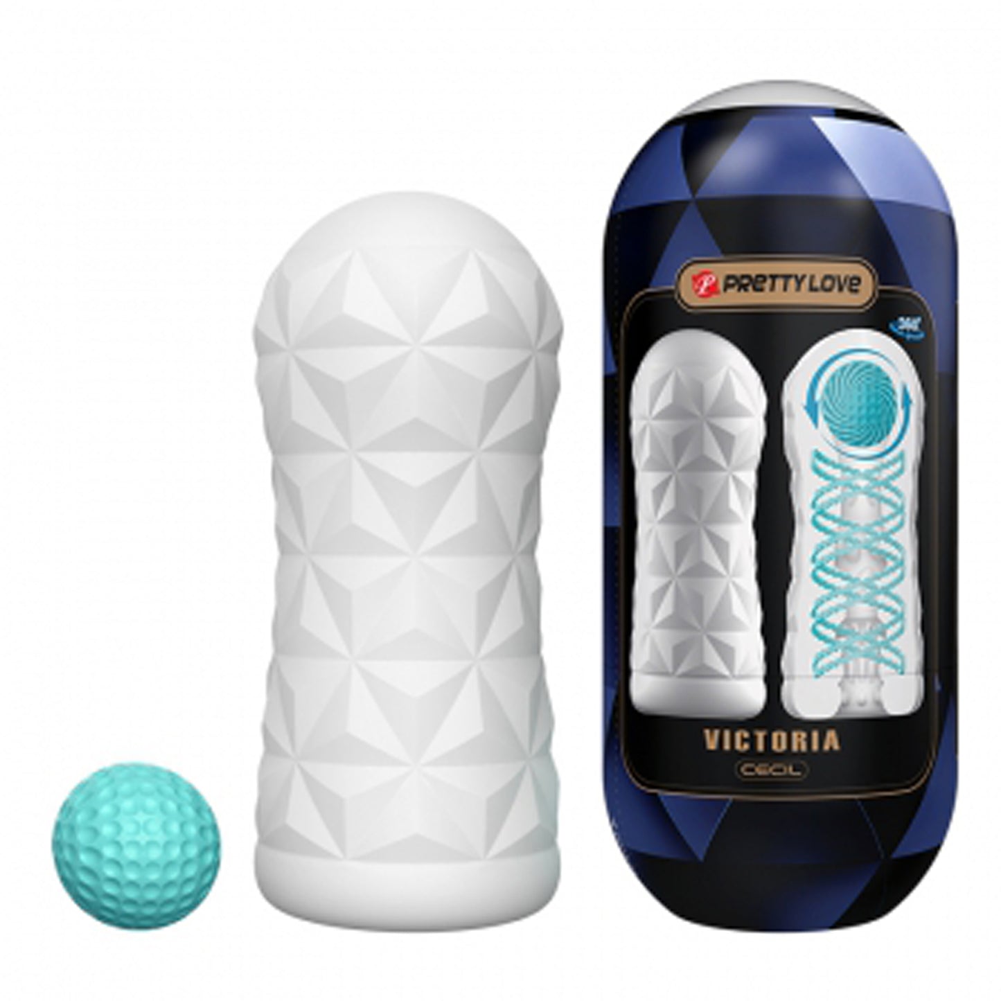Victoria Masturbator - White BM-009229T6-2 6959532335408 from EdgingWarehouse.com where we sell the best male sex toys and fleshlight type strokers for masturbation, edging and gooning and other men's health and sexual wellness items.