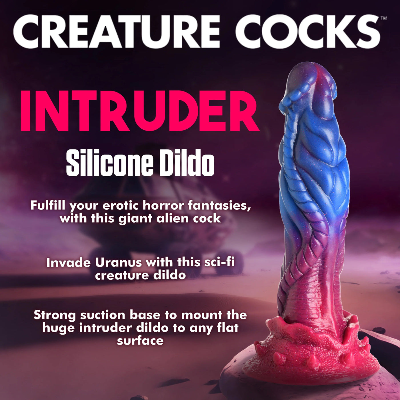 Intruder Alien Silicone Dildo CC-AH225 848518052469 from EdgingWarehouse.com where we sell the best male sex toys and fleshlight type strokers for masturbation, edging and gooning and other men's health and sexual wellness items.