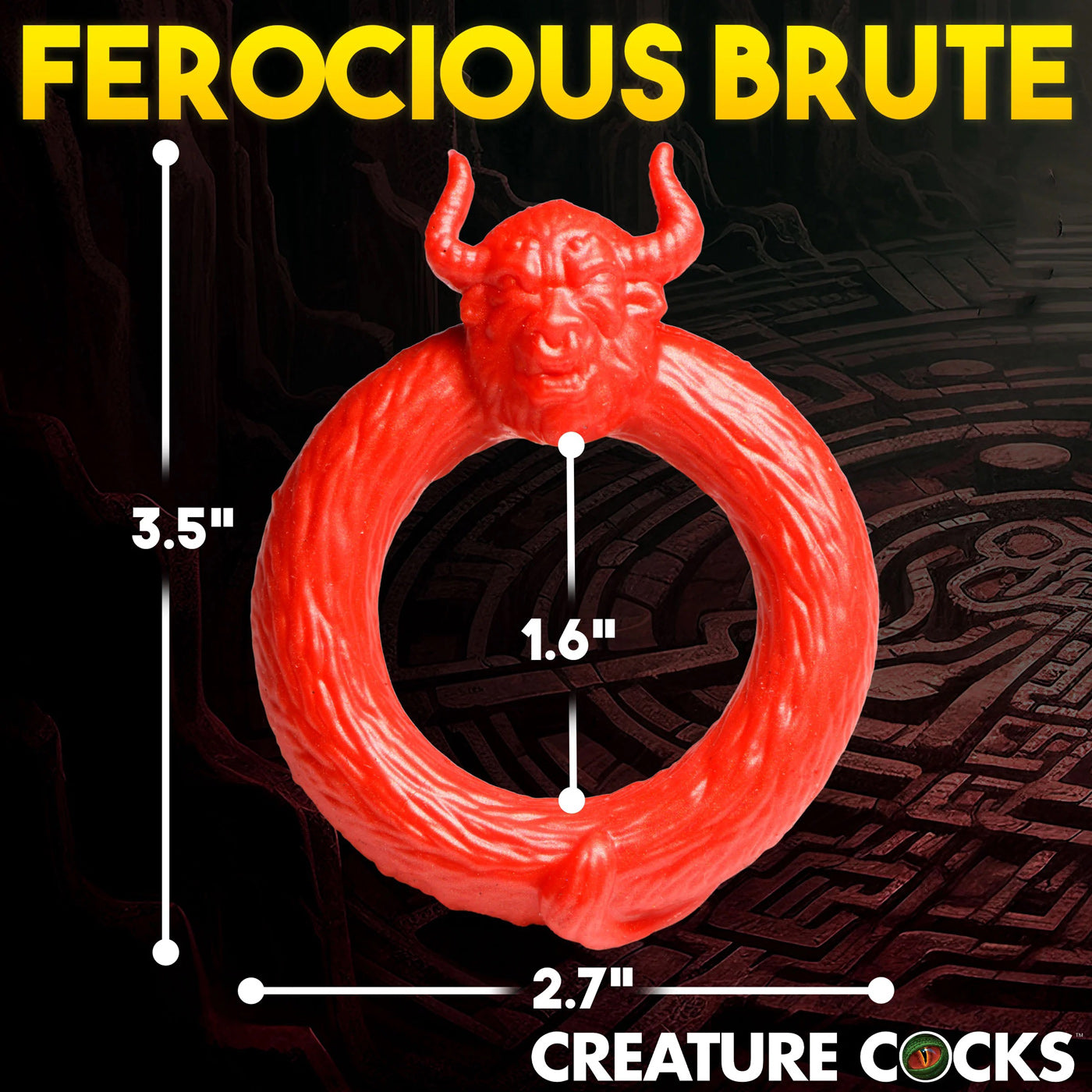 Beast Mode Silicone Cock Ring - Red CC-AH337 848518053862 from EdgingWarehouse.com where we sell the best male sex toys and fleshlight type strokers for masturbation, edging and gooning and other men's health and sexual wellness items.
