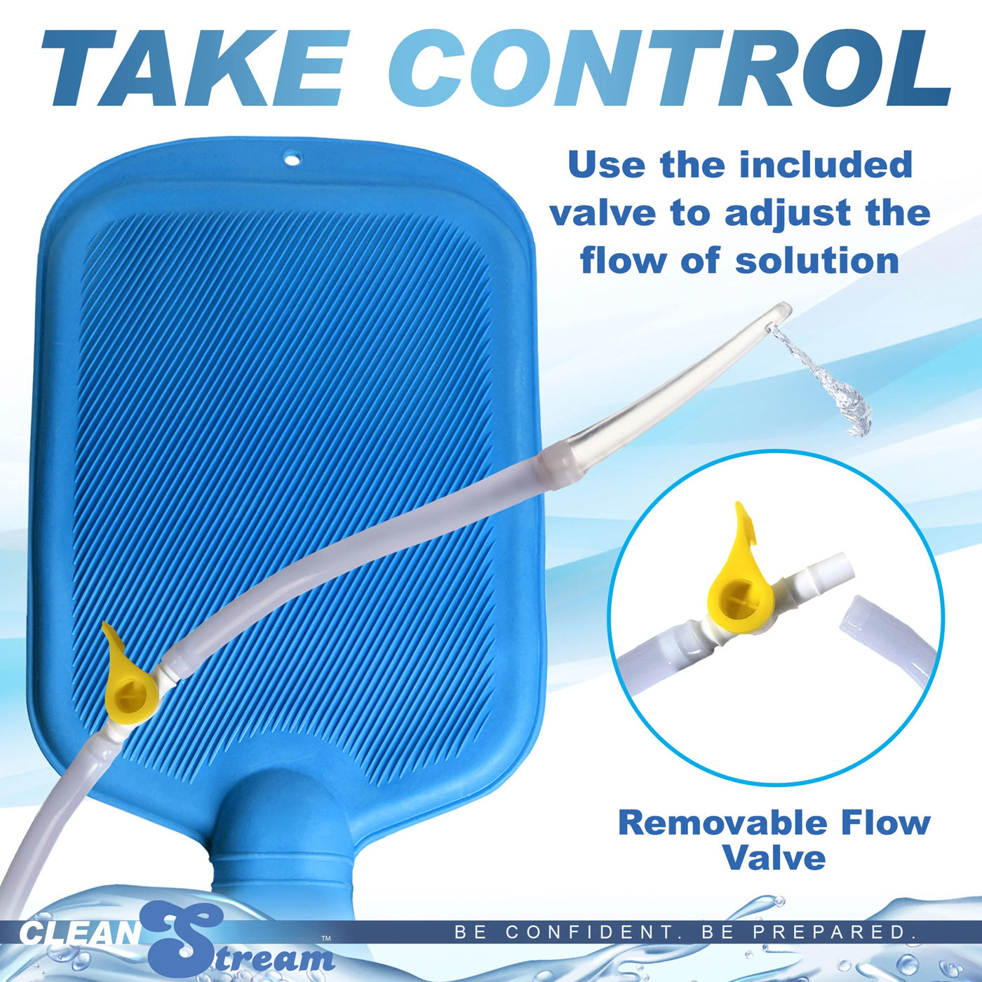 Deluxe Shower Enema Kit - Blue by XR Brands 848518053701 available at EroticWarehouse.com