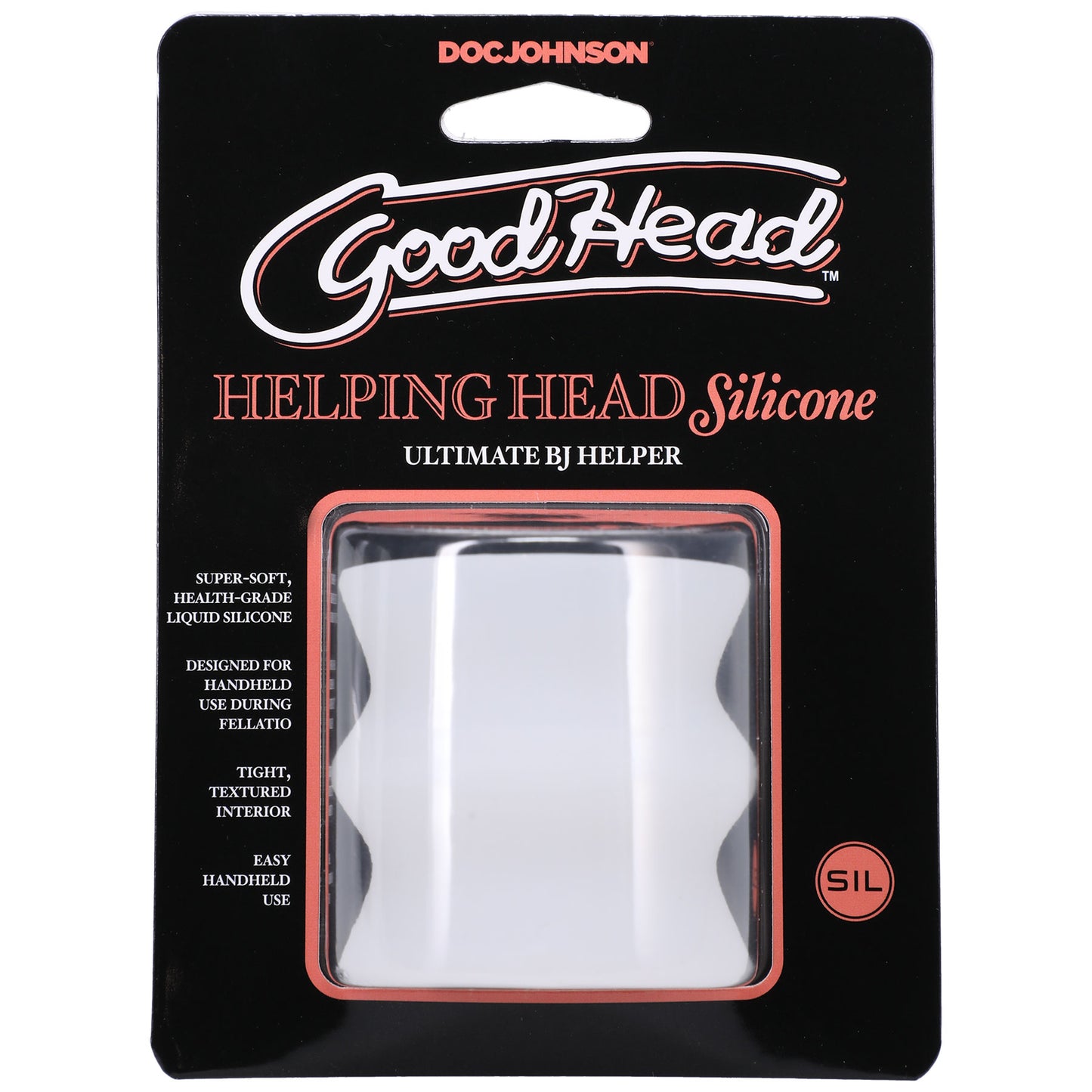 Goodhead - Helping Head Silicone - Frost DJ0682-27-CD 782421086008 from EdgingWarehouse.com where we sell the best male sex toys and fleshlight type strokers for masturbation, edging and gooning and other men's health and sexual wellness items.