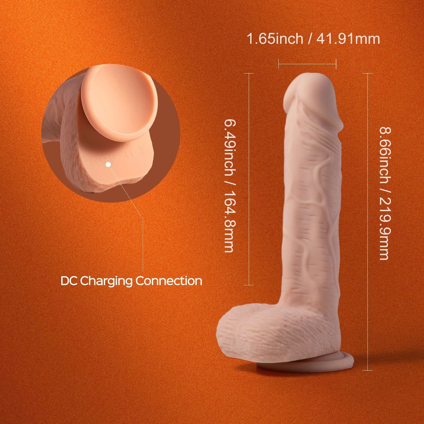 Paxton-App Controlled 7.5" Realistic Thrusting Penetrator Dildo H-DD-12-916FL-8.5 710022363853 from EdgingWarehouse.com where we sell the best male sex toys and fleshlight type strokers for masturbation, edging and gooning and other men's health and sexua
