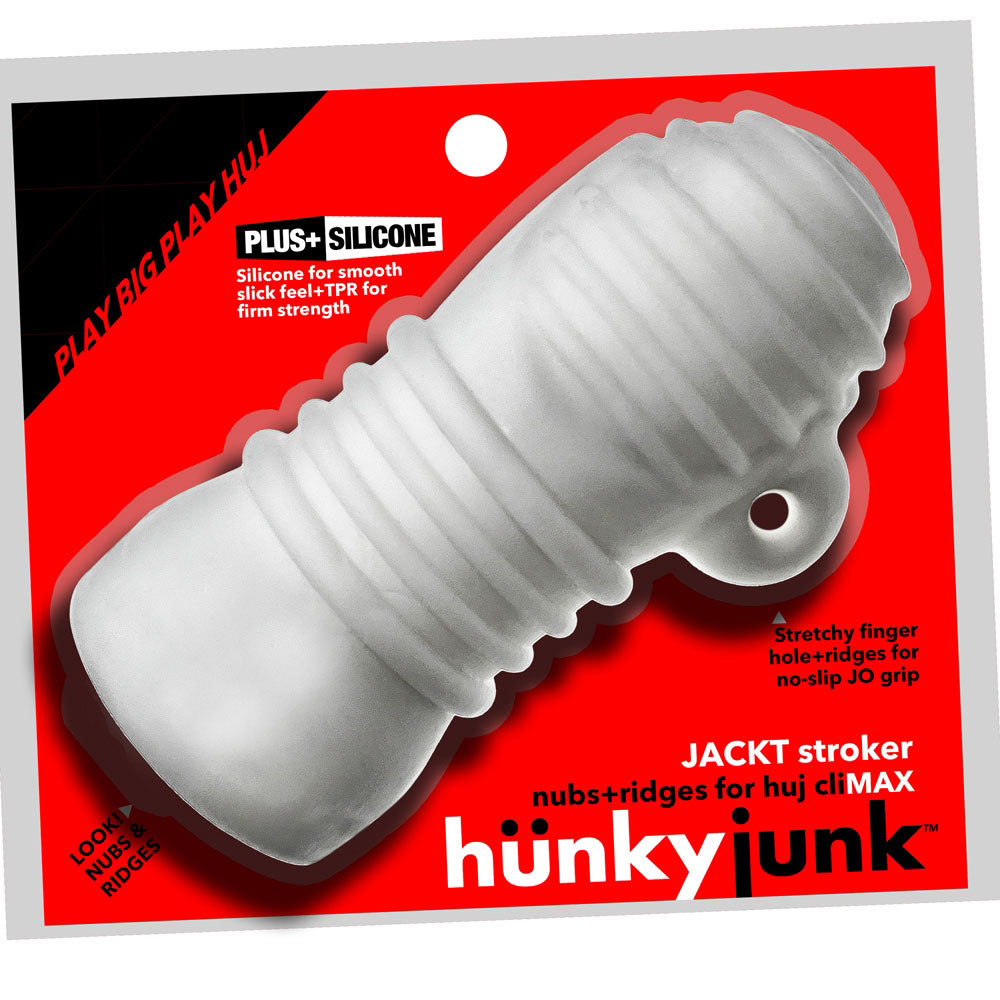 Jackt Stroker - White Ice HUJ-140-WHTICE 840215121295 from EdgingWarehouse.com where we sell the best male sex toys and fleshlight type strokers for masturbation, edging and gooning and other men's health and sexual wellness items.