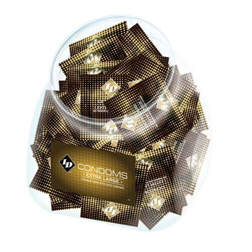 ID Extra Large Condom Jar - 144 Pieces | I.D. Lubricants | ID-WXL-JAD | from EdgingWarehouse.com and EroticWarehouse.com where we sell the best adult sex toys and fleshlight type strokers for masturbation, edging and gooning and other adult health and sex