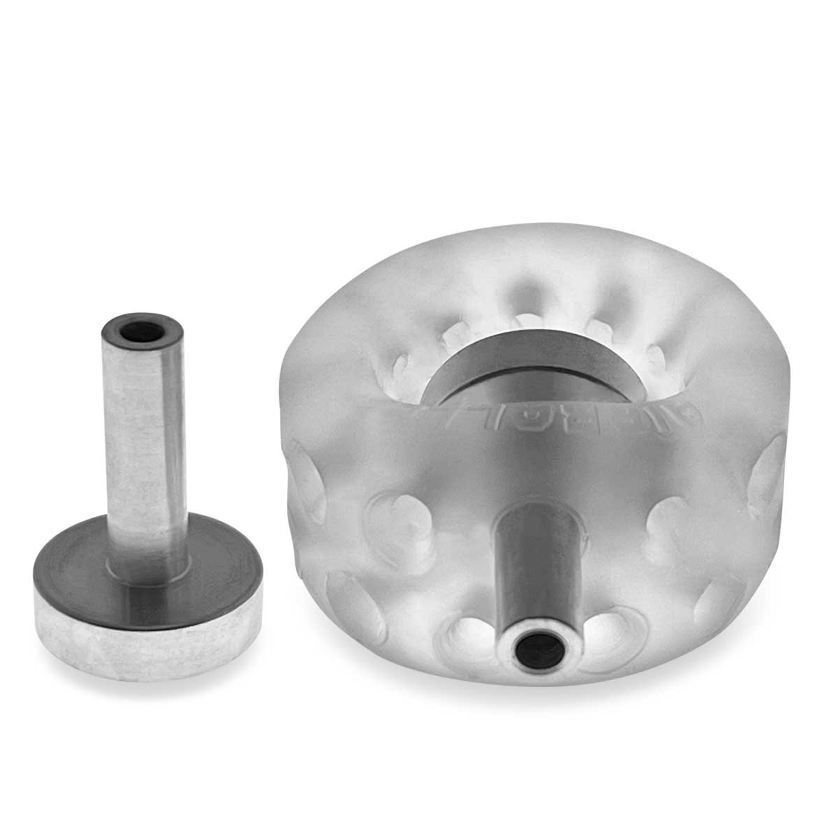 Airballs Electro Air-Lite Ballstretcher With Two 4mm Electro Contact - Clear Ice OX-3084-ELEC 840215122629 from EdgingWarehouse.com where we sell the best male sex toys and fleshlight type strokers for masturbation, edging and gooning and other men's heal