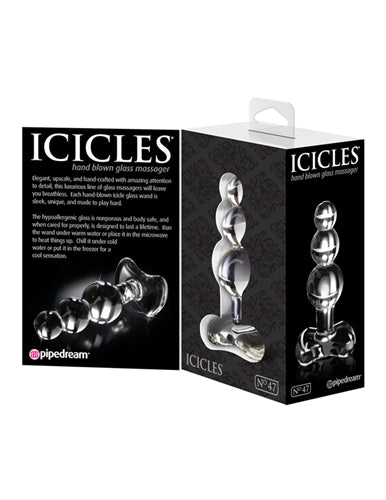 Icicles No. 47 - Clear | Pipedream | PD2947-00 | 603912337358 from EdgingWarehouse.com and EroticWarehouse.com where we sell the best adult sex toys and fleshlight type strokers for masturbation, edging and gooning and other adult health and sexual wellne