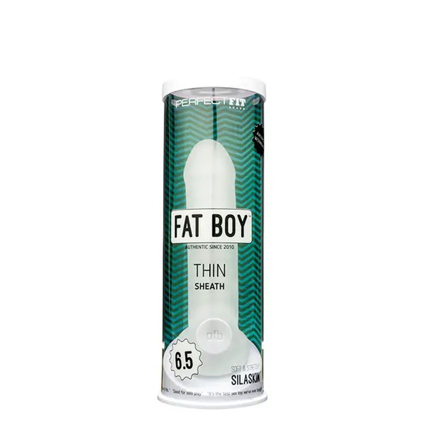 Fat Boy Thin 6.5 in Clear PF-CS03CN 851127008154 from EdgingWarehouse.com where we sell the best male sex toys and fleshlight type strokers for masturbation, edging and gooning and other men's health and sexual wellness items.