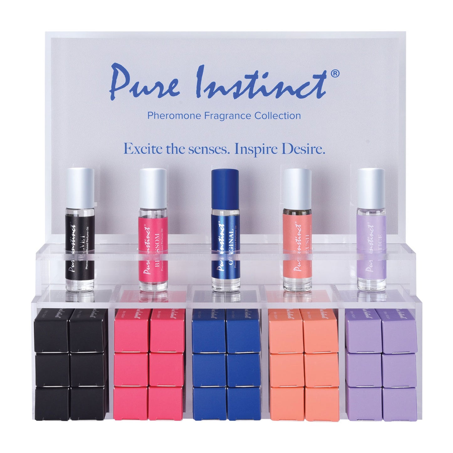 Pure Instinct Pheromone Perfume Oil Roll on 10.2 ml Acrylic Display With Testers and Product 36 Pieces | Classic Brands | PIN4000-99 | 638258906067 from EdgingWarehouse.com and EroticWarehouse.com where we sell the best adult sex toys and fleshlight type
