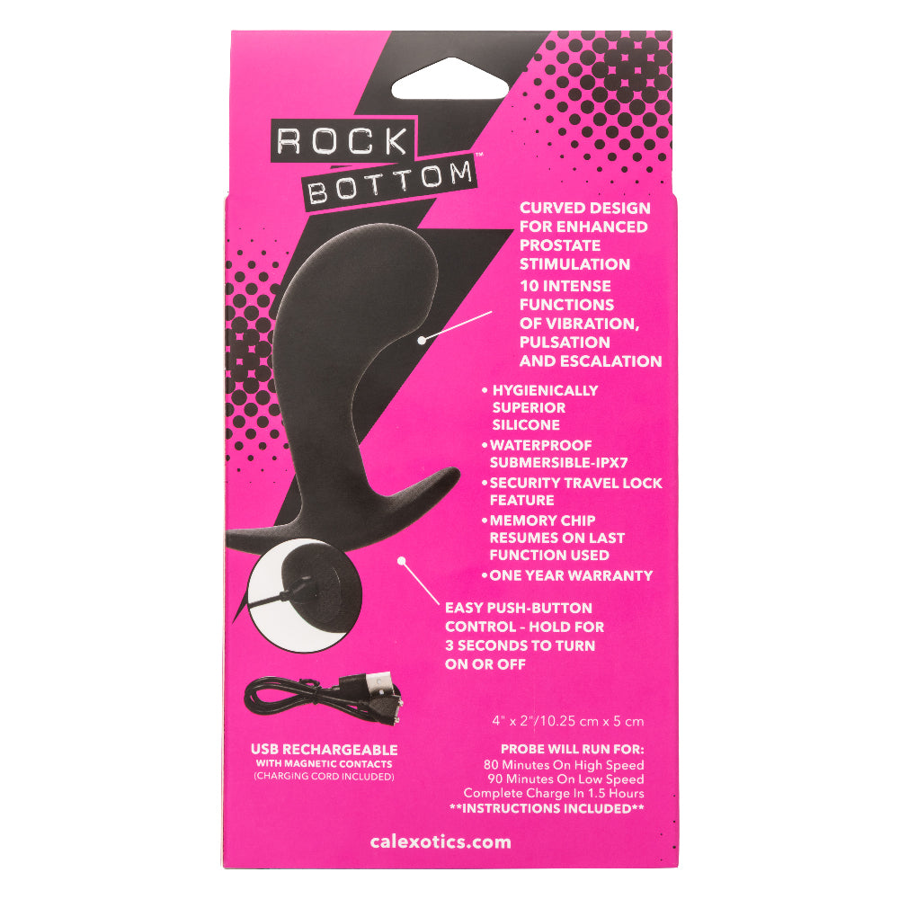 Rock Bottom Curved Probe - Black SE0835103 716770108647 from EdgingWarehouse.com where we sell the best male sex toys and fleshlight type strokers for masturbation, edging and gooning and other men's health and sexual wellness items.