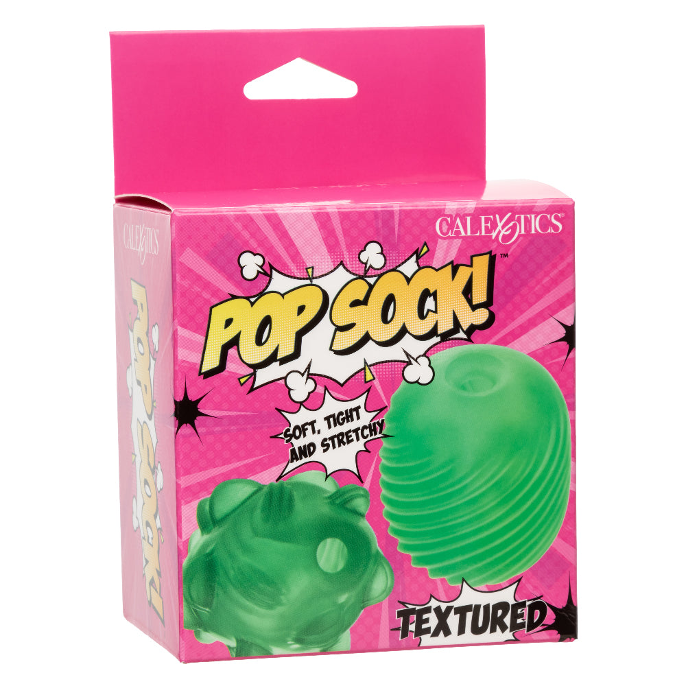 Pop Sock Textured - Green SE0936153 716770108838 from EdgingWarehouse.com where we sell the best male sex toys and fleshlight type strokers for masturbation, edging and gooning and other men's health and sexual wellness items.