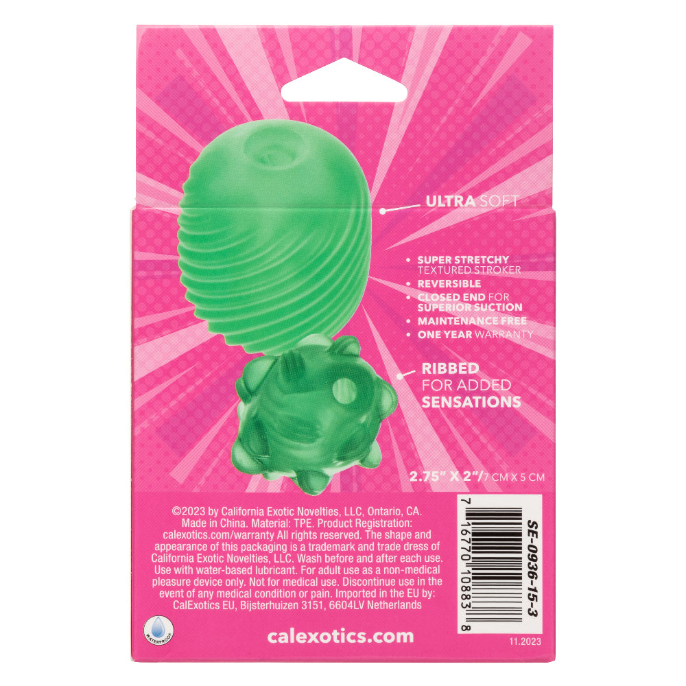 Pop Sock Textured - Green SE0936153 716770108838 from EdgingWarehouse.com where we sell the best male sex toys and fleshlight type strokers for masturbation, edging and gooning and other men's health and sexual wellness items.