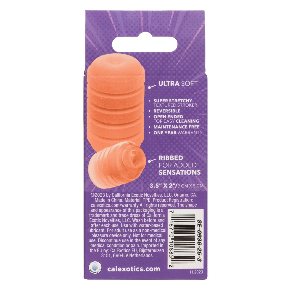 Pop Sock Ribbed - Orange SE0936253 716770108852 from EdgingWarehouse.com where we sell the best male sex toys and fleshlight type strokers for masturbation, edging and gooning and other men's health and sexual wellness items.