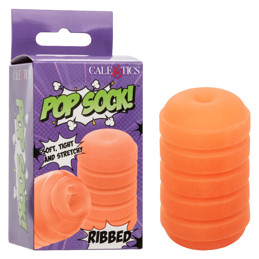Pop Sock Ribbed - Orange SE0936253 716770108852 from EdgingWarehouse.com where we sell the best male sex toys and fleshlight type strokers for masturbation, edging and gooning and other men's health and sexual wellness items.