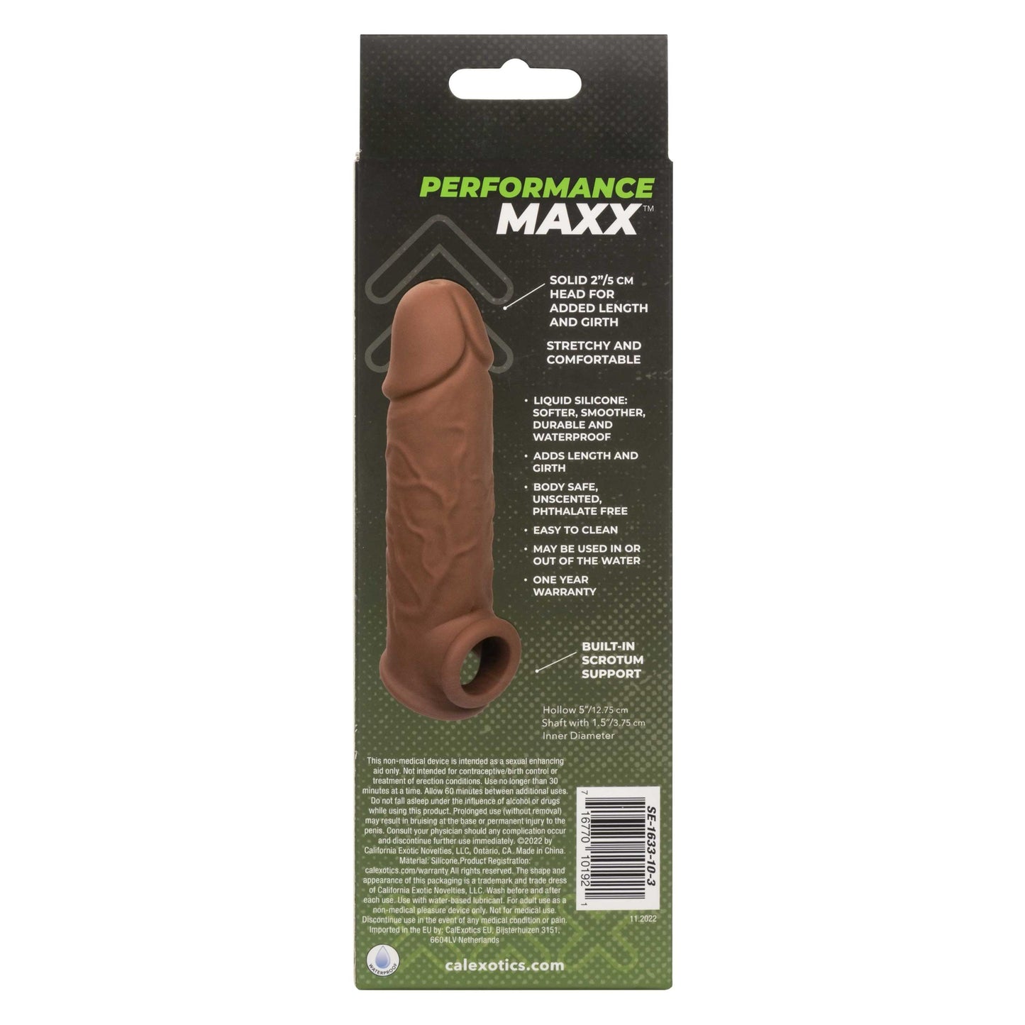 Performance Maxx Life-Like Extension 7 Inch - Brown SE1633103 716770101921 from EdgingWarehouse.com where we sell the best male sex toys and fleshlight type strokers for masturbation, edging and gooning and other men's health and sexual wellness items.