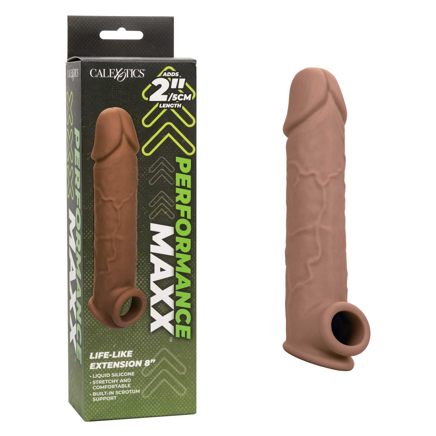 Performance Maxx Life-Like Extension 8 Inch - Brown SE1633203 716770101945 from EdgingWarehouse.com where we sell the best male sex toys and fleshlight type strokers for masturbation, edging and gooning and other men's health and sexual wellness items.