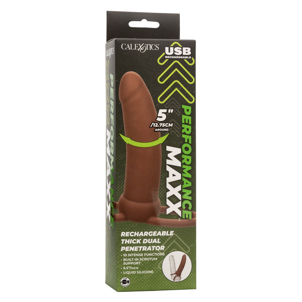 Performance Maxx Rechargeable Thick Dual Penetrator - Brown SE1634013 716770109309 from EdgingWarehouse.com where we sell the best male sex toys and fleshlight type strokers for masturbation, edging and gooning and other men's health and sexual wellness i