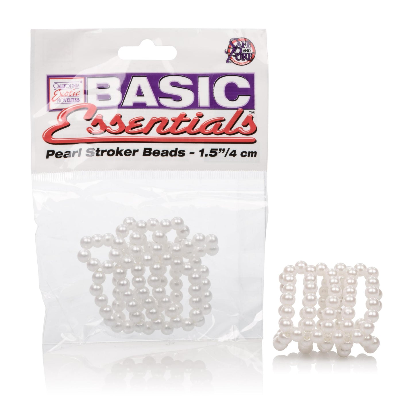 Basic Essentials Pearl Stroker Beads - Small SE1727102 716770054708 from EdgingWarehouse.com where we sell the best male sex toys and fleshlight type strokers for masturbation, edging and gooning and other men's health and sexual wellness items.