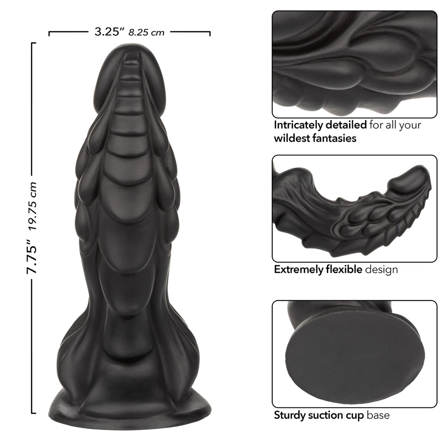 Monster Dong the Martian 7.75" - Black SE5504053 716770110480 from EdgingWarehouse.com where we sell the best male sex toys and fleshlight type strokers for masturbation, edging and gooning and other men's health and sexual wellness items.