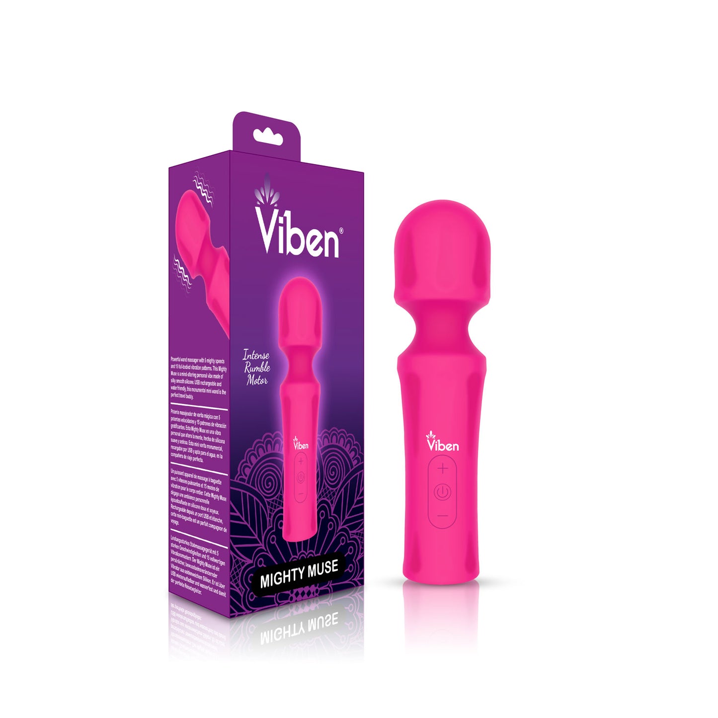 Mighty Muse - Hot Pink - Powerful Personal Wand - Massager VB-75015 810080750159 from EdgingWarehouse.com where we sell the best male sex toys and fleshlight type strokers for masturbation, edging and gooning and other men's health and sexual wellness ite