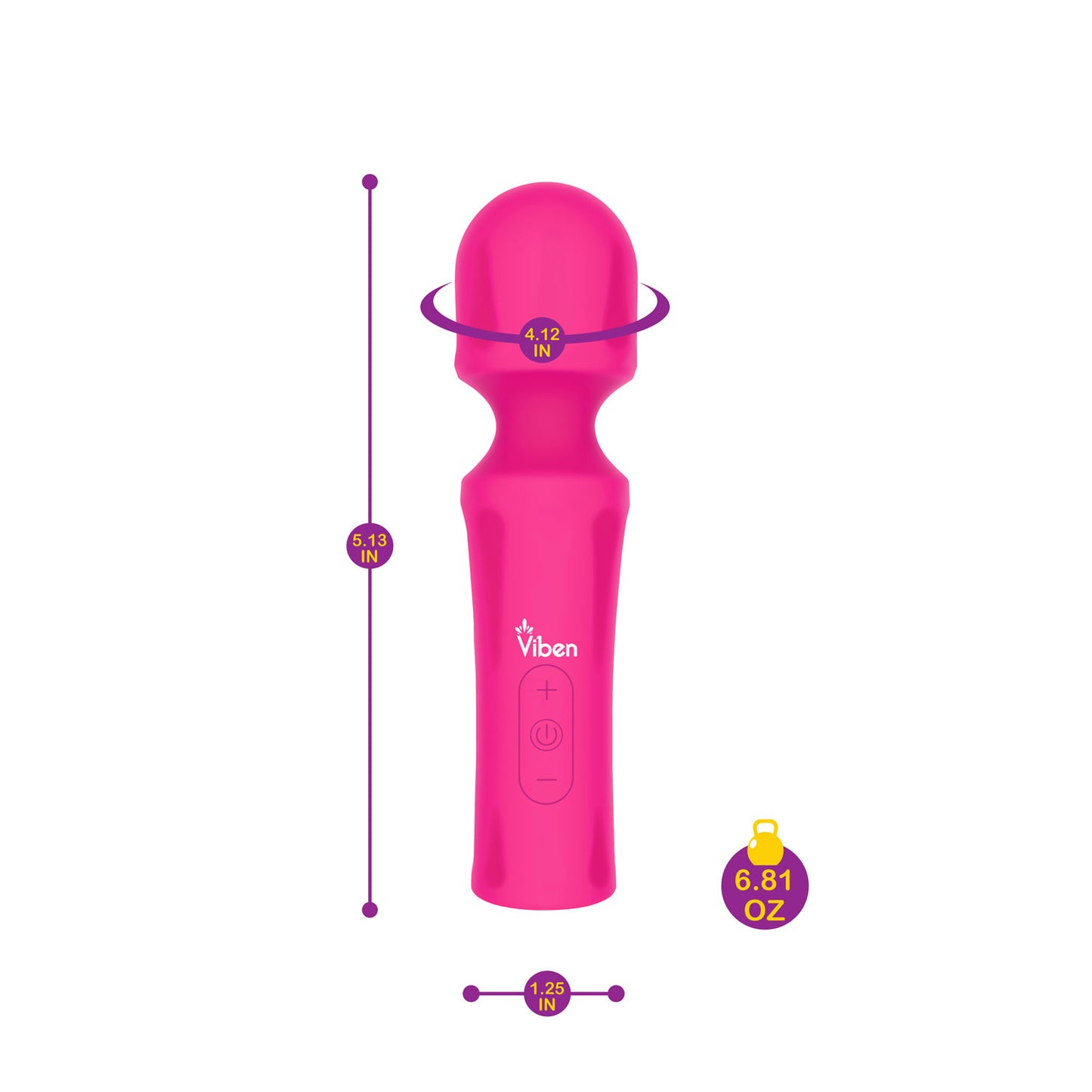 Mighty Muse - Hot Pink - Powerful Personal Wand - Massager VB-75015 810080750159 from EdgingWarehouse.com where we sell the best male sex toys and fleshlight type strokers for masturbation, edging and gooning and other men's health and sexual wellness ite