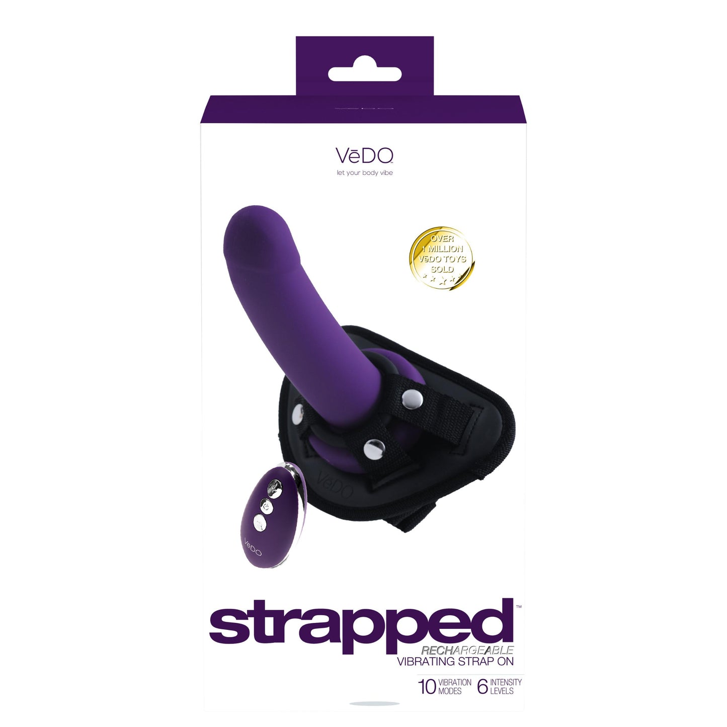 Strapped Rechargeable Strap on - Purple | Sale Specials | VI-S0713 | 716053727862 from EdgingWarehouse.com and EroticWarehouse.com where we sell the best adult sex toys and fleshlight type strokers for masturbation, edging and gooning and other adult heal