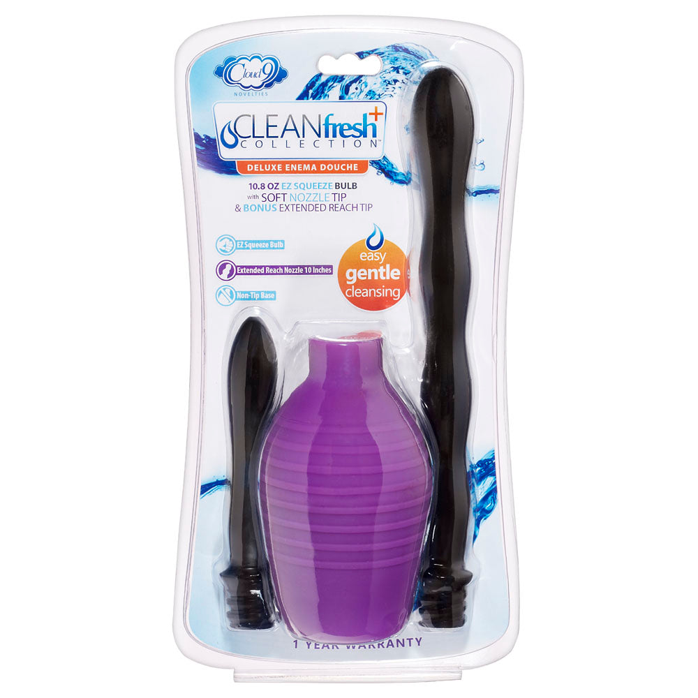 Deluxe Anal Enema Douche Kit 10.8 Oz Ez Squeeze Bulb by Cloud 9 Novelties 685239852745 available at EroticWarehouse.com
