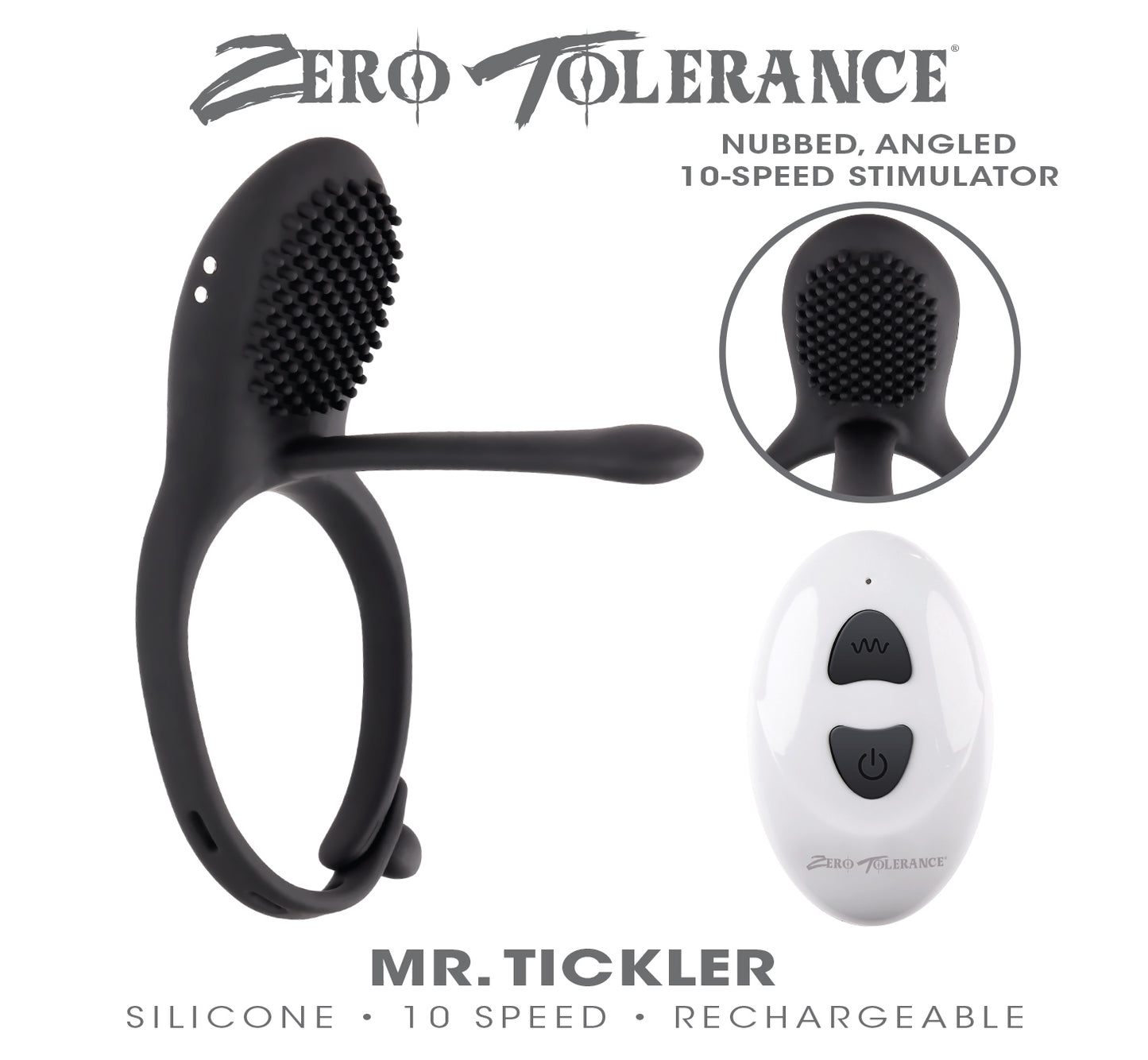 Mr. Tickler - Black ZE-RS-2574-2 844477022574 from EdgingWarehouse.com where we sell the best male sex toys and fleshlight type strokers for masturbation, edging and gooning and other men's health and sexual wellness items.