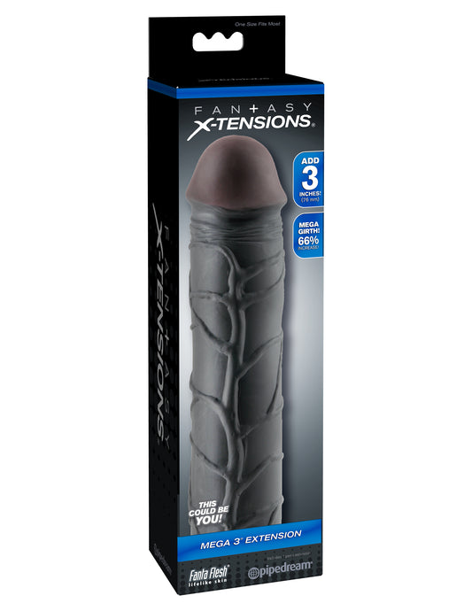 Fantasy X-Tension Mega 3-Inch Extension - Black | PD4115-23