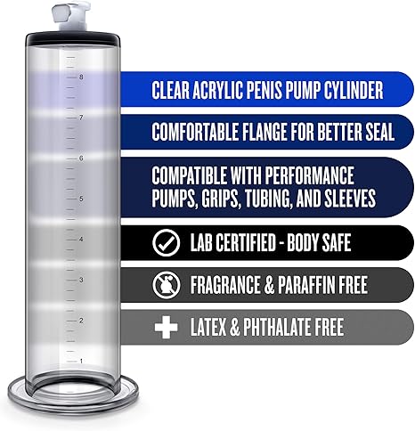 Performance Cylinder - 9 Inch X 1.75 Inch Penis Pump Cylinder – Clear