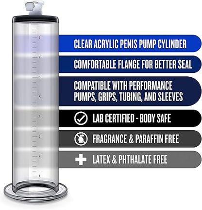 Performance Cylinder - 9 Inch X 1.75 Inch Penis Pump Cylinder – Clear