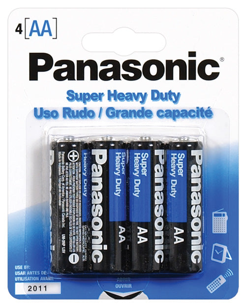 Panasonic Super Heavy Duty Battery AA - Pack of 4 EL1019 073096500235 from EdgingWarehouse.com where we sell the best male sex toys and fleshlight type strokers for masturbation, edging and gooning and other men's health and sexual wellness items.