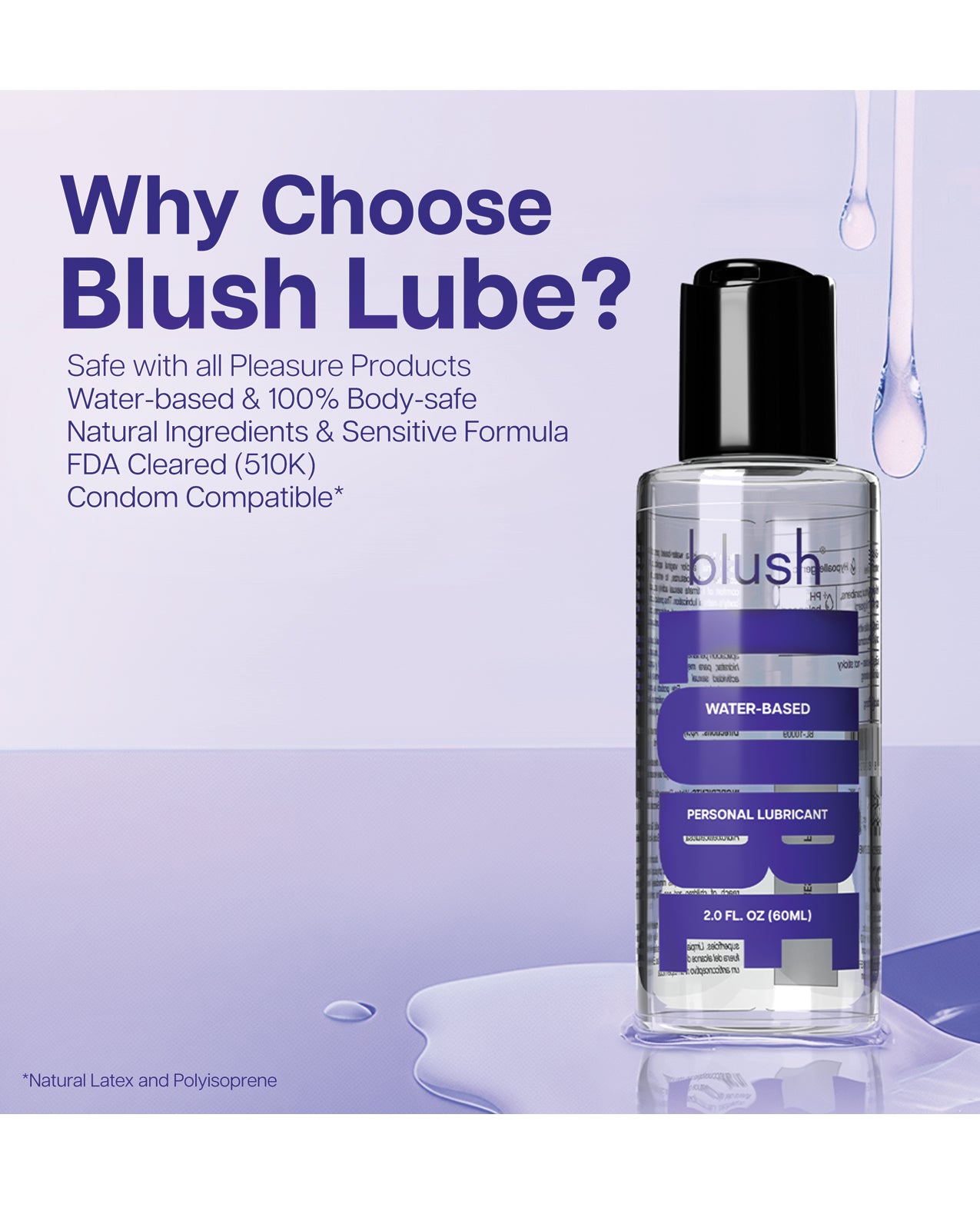 Blush Water Based Lube - 2 oz | ELBL10009