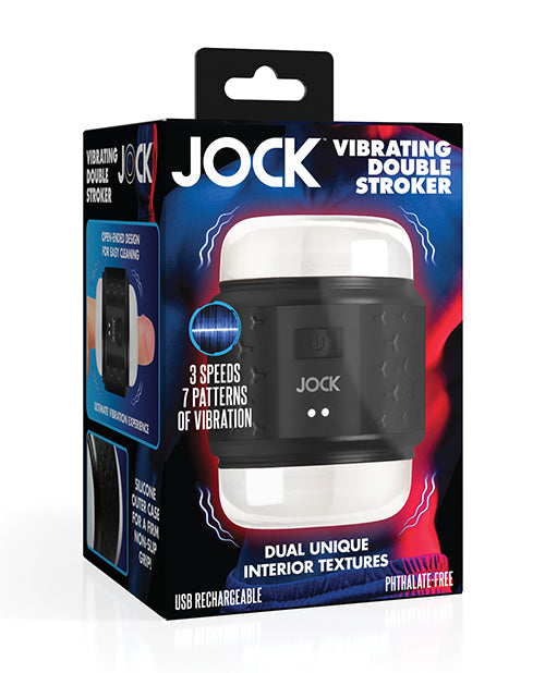 Curve Toys Jock Vibrating Double Stroker - Black | ELCN-09-0955-00