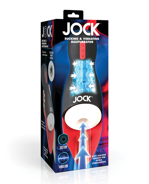 Curve Toys Jock Sucking & Vibrating Masturbator - Black/Red | ELCN-09-0957-01