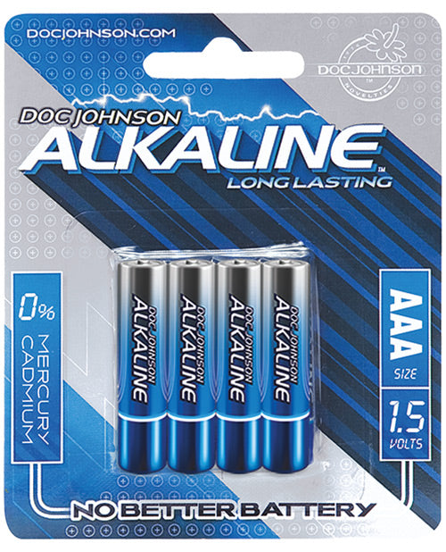 Doc Johnson Alkaline Batteries - AAA 4 Pack ELDJ0399-10 782421666910 from EdgingWarehouse.com where we sell the best male sex toys and fleshlight type strokers for masturbation, edging and gooning and other men's health and sexual wellness items.