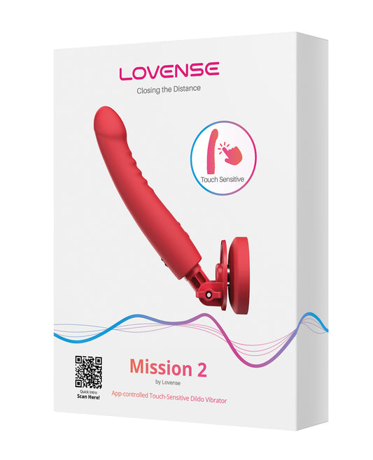 Lovense Mission 2 Touch-Sensitive Tech - Red | ELLOV0401