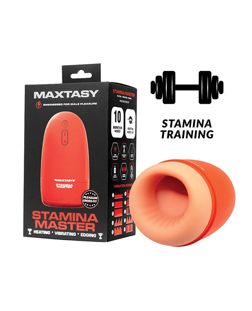 Maxtasy Stamina Master Heat up & Vibrating Stroker - Orange | ELMX-STAMAS01