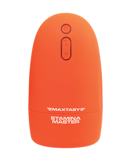 Maxtasy Stamina Master Heat up & Vibrating Stroker - Orange | ELMX-STAMAS01