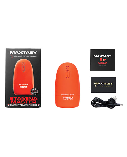 Maxtasy Stamina Master Heat up & Vibrating Stroker - Orange | ELMX-STAMAS01