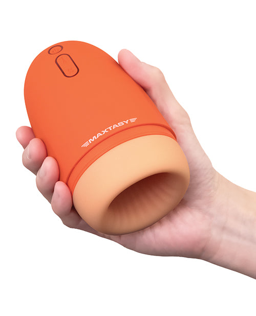 Maxtasy Stamina Master Heat up & Vibrating Stroker - Orange | ELMX-STAMAS01