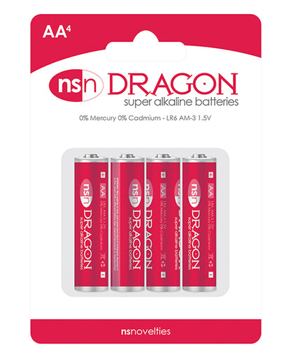 Dragon Alkaline Batteries - AA Pack of 4 ELNSN-2010-10 657447090714 from EdgingWarehouse.com where we sell the best male sex toys and fleshlight type strokers for masturbation, edging and gooning and other men's health and sexual wellness items.