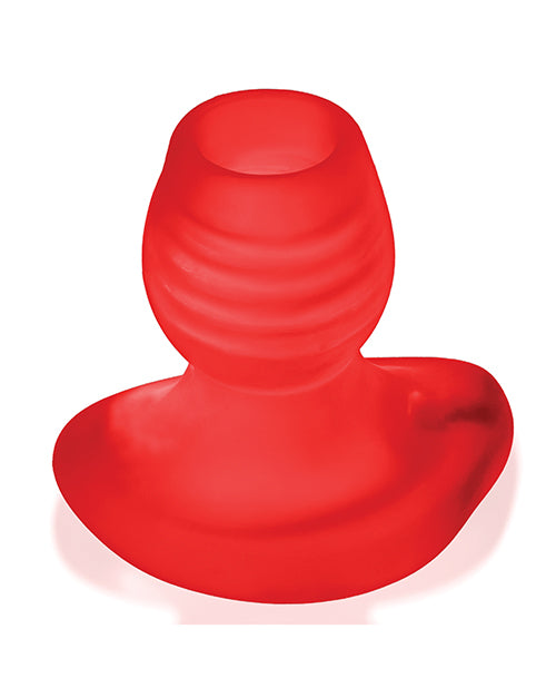 Oxballs Glowhole 2 Hollow Buttplug w/LED Insert Large - Red Morph | ELOX3044LG-RDMPH