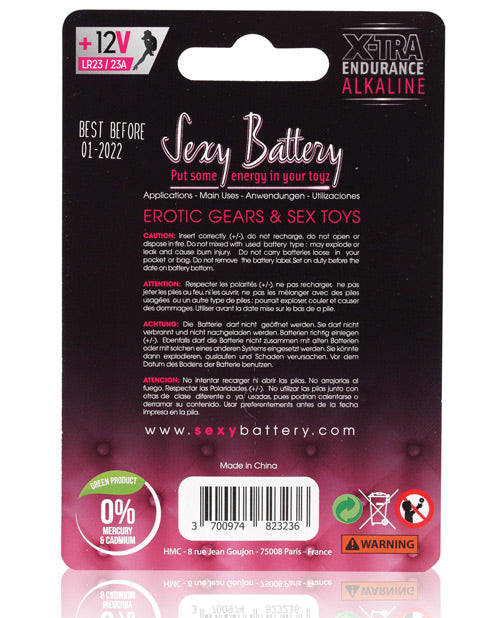 Sexy Battery LR23 - Box of 10 ELSB0121 3700974823236 from EdgingWarehouse.com where we sell the best male sex toys and fleshlight type strokers for masturbation, edging and gooning and other men's health and sexual wellness items.