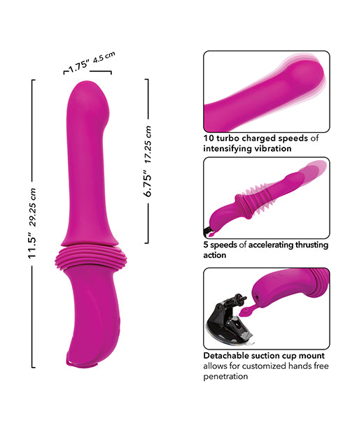 Overdrive Smooth Thruster Remote Control Sex Machine - Fuchsia/Black