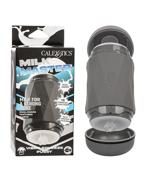 Milk Master Vibro Squeeze Pussy Stroker - Black | ELSE5550-15