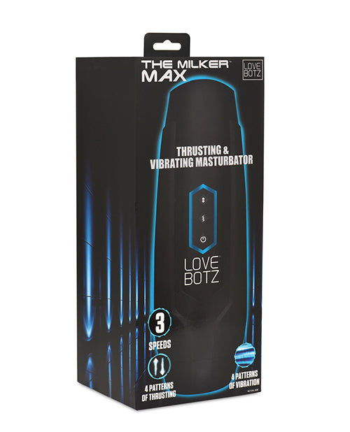 The Milker Max Thrusting & Vibrating Masturbator - Black | ELXRAH312